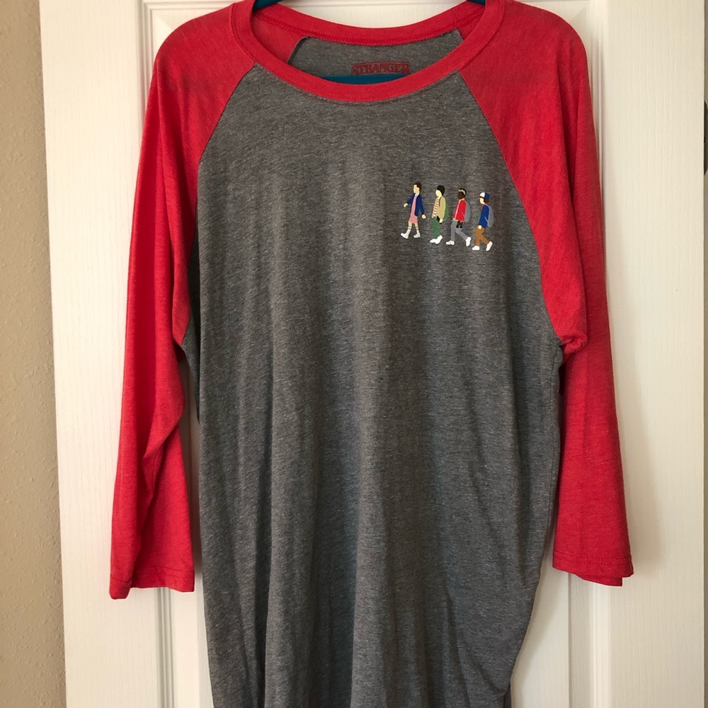 Raglan T-shirt.